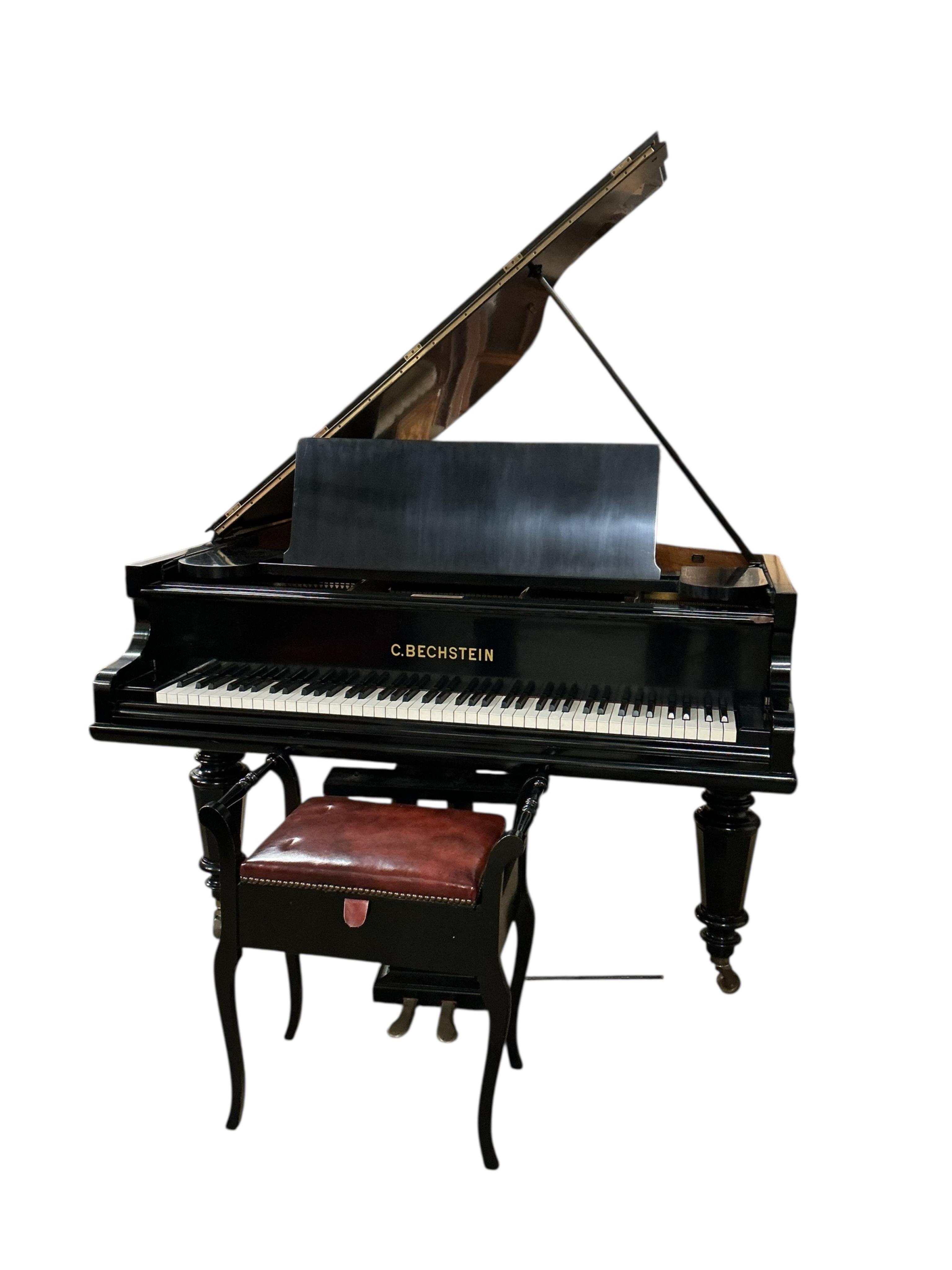 A Bechstein Model ‘A’ ebonised 5ft 8 baby grand piano c.1912, Serial no 105359 1208, retailed by Barker, London CITES Submission reference L3G698EY